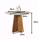 Ver imagem 2 de Mesa Redonda Jantar Slin+4 Cadeira Sol Estofado Linho Vieiro