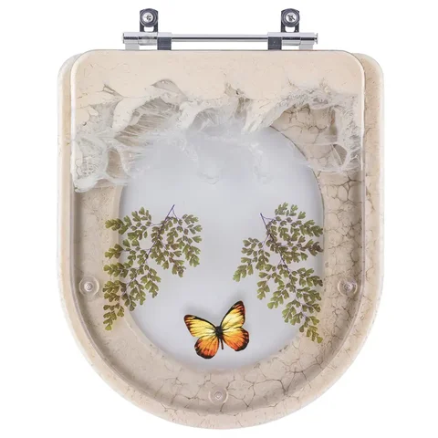 Assento Sanitário Decorada Etna Palha Para Louça Icasa