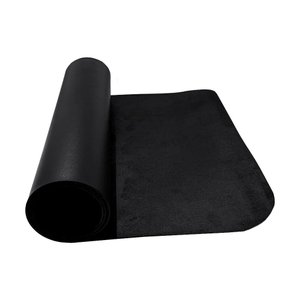 Mousepad Couro Preto Office 70x30 Cm + Suporte Copo