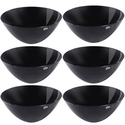 Kit 6 Tigelas Saladeiras para Servir Coza Essential Pretas 3,5l Bowls Pipoca Sobremesas Alimentos - 3