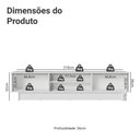 Ver imagem 3 de Rack para Tv até 80 Polegadas 218 Cm 2 Portas Branco/verde Vik Madesa