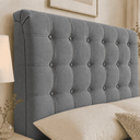 Ver imagem 3 de Cabeceira Ana Estofada Suede p/ Cama Box Casal King 195cm Quarto