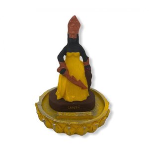 Incensário Orixá Iansã 3 Varetas 12cm Resina- Escolha a Cor:iansã Amarela
