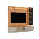 Ver imagem 2 de Conjunto Painel Rack Módulo Cristaleira Been Mdp/mdf Tv até 75 Canela/gris G77 - Gran Belo