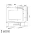 Ver imagem 4 de Conjunto Painel Rack Módulo Cristaleira Been Mdp/mdf Tv até 75 Canela/gris G77 - Gran Belo
