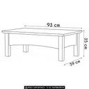 Ver imagem 4 de Mesa de Centro para Sala Madeira Maciça Hazel Carvalho Z25 - Mpozenato