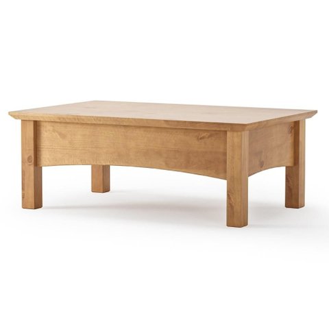 Mesa de Centro para Sala Madeira Maciça Hazel Carvalho Z25 - Mpozenato