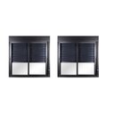 Ver imagem 5 de Kit com 2 Janelas de Alumínio de Correr Persiana Manual 100x150x12cm 2 Folhas Móveis Vidro Liso