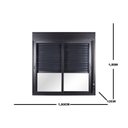 Ver imagem 4 de Kit com 2 Janelas de Alumínio de Correr Persiana Manual 100x150x12cm 2 Folhas Móveis Vidro Liso