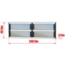 Ver imagem 2 de Basculante Alumínio 2 Seções 40 x 240 Elite V.Refl.Mix Preto Brimak