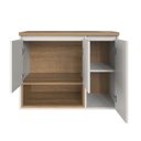 Ver imagem 3 de Kit com 2 Gabinetes de Banheiro Suspenso 80cm Cecília com 3 Portas e 1 Nicho sem Cuba Mel/arenas