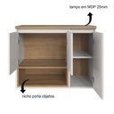 Ver imagem 6 de Kit com 2 Gabinetes de Banheiro Suspenso 80cm Cecília com 3 Portas e 1 Nicho sem Cuba Mel/arenas