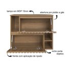 Ver imagem 6 de Kit com 2 Gabinetes de Banheiro Suspenso 75cm Luiza com 2 Portas Basculante sem Cuba Marrom/Mel