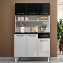 Ver imagem 1 de Cozinha De Aço Compacta Smart 6 Portas 1 Gaveta Branco/Preto - Telasul