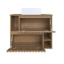 Ver imagem 3 de Kit com 2 Gabinetes de Banheiro Suspenso 75cm Luiza com 2 Portas Basculante com Cuba Marrom/Mel