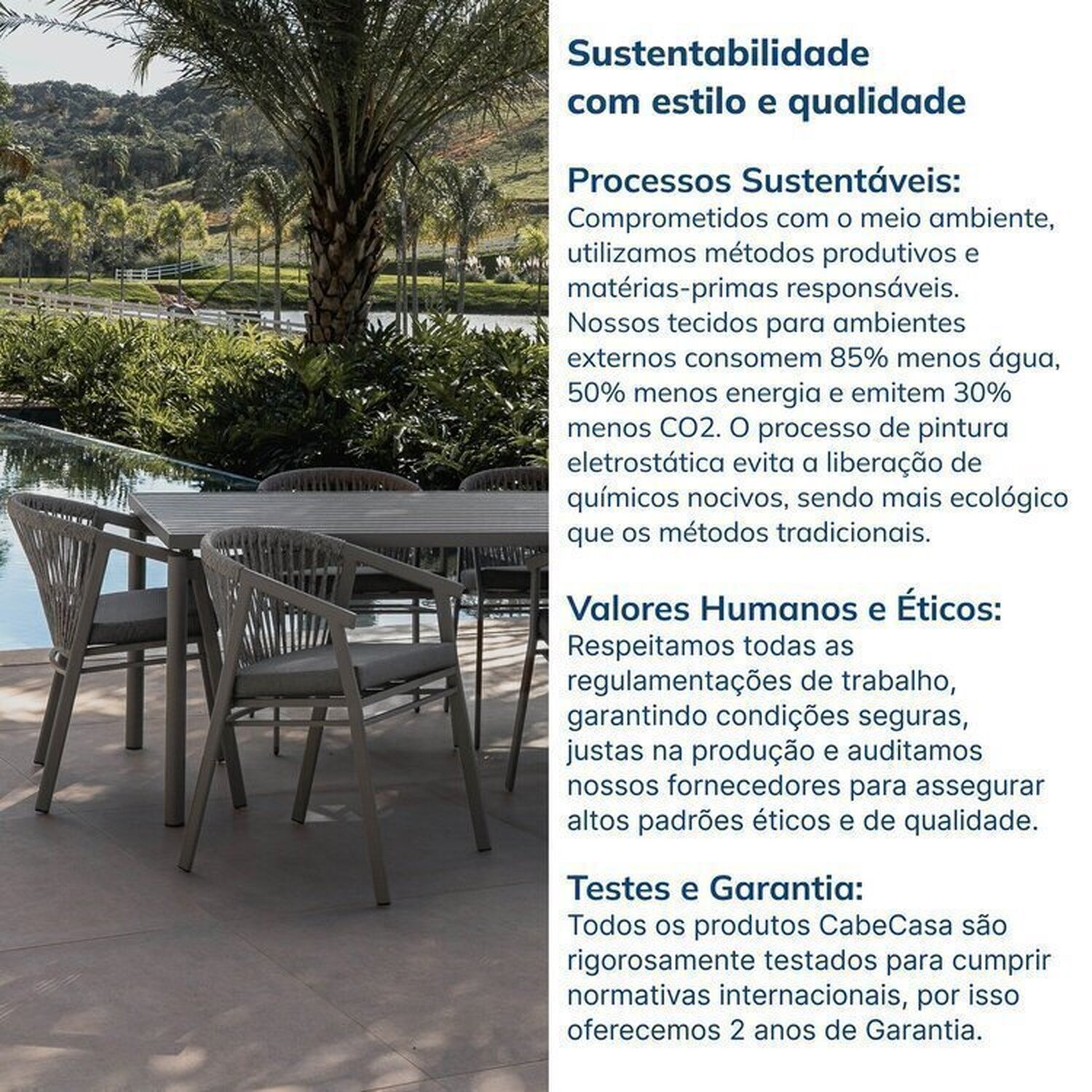 Conjunto Jardim e Varanda 1 Mesa 190cm 6 Cadeiras com Braços Refúgio Cabecasa Madeiramadeira - 10