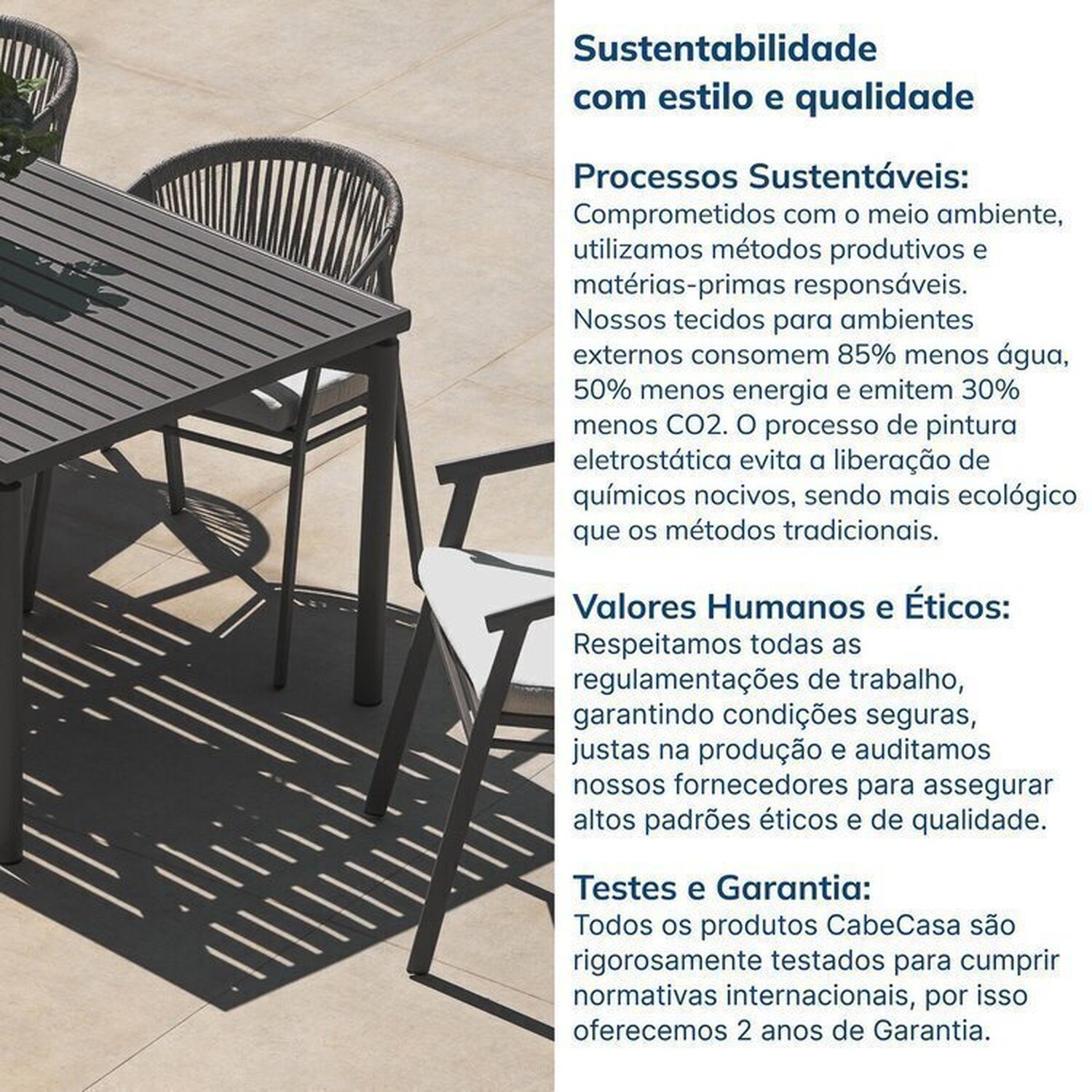 Conjunto Jardim e Varanda 1 Mesa 190cm 6 Cadeiras com Braços Refúgio Cabecasa Madeiramadeira - 10