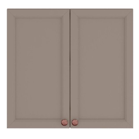 Armario Aereo 80 Cm 2 Portas Unna Gris Poliman