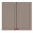Ver imagem 1 de Armario Aereo 80 Cm 2 Portas Unna Gris Poliman