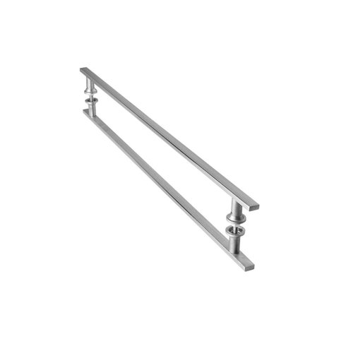Puxador para Porta de Vidro Aço Inox Escovado 90cm Ms Fs