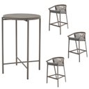 Ver imagem 4 de Conjunto Jardim e Varanda 1 Mesa Bistrô 3 Banquetas Refúgio CabeCasa MadeiraOriginals Cinza/Champagne/Mesclado