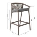 Ver imagem 2 de Conjunto Jardim e Varanda 1 Mesa Bistrô 3 Banquetas Refúgio CabeCasa MadeiraOriginals Cinza/Champagne/Mesclado