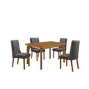 Ver imagem 1 de Mesa de Jantar Liz Carolina 120cm Tampo MDF Laminado Canto Copo com 4 Cadeiras