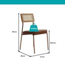 Ver imagem 5 de Conjunto Sala de Jantar Petra 6 Lugares Tampo MDP com Cadeiras em Aço Rosê 160cm Móveis Carraro