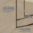 Ver imagem 5 de Conjunto Jardim e Varanda 1 Mesa Bistrô 2 Banquetas Refúgio CabeCasa MadeiraOriginals Cinza/Champagne/Mesclado