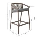 Ver imagem 2 de Conjunto Jardim e Varanda 1 Mesa Bistrô 2 Banquetas Refúgio CabeCasa MadeiraOriginals Cinza/Champagne/Mesclado