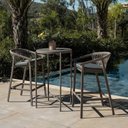 Ver imagem 1 de Conjunto Jardim e Varanda 1 Mesa Bistrô 2 Banquetas Refúgio CabeCasa MadeiraOriginals