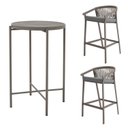 Ver imagem 4 de Conjunto Jardim e Varanda 1 Mesa Bistrô 2 Banquetas Refúgio CabeCasa MadeiraOriginals Cinza/Champagne/Mesclado