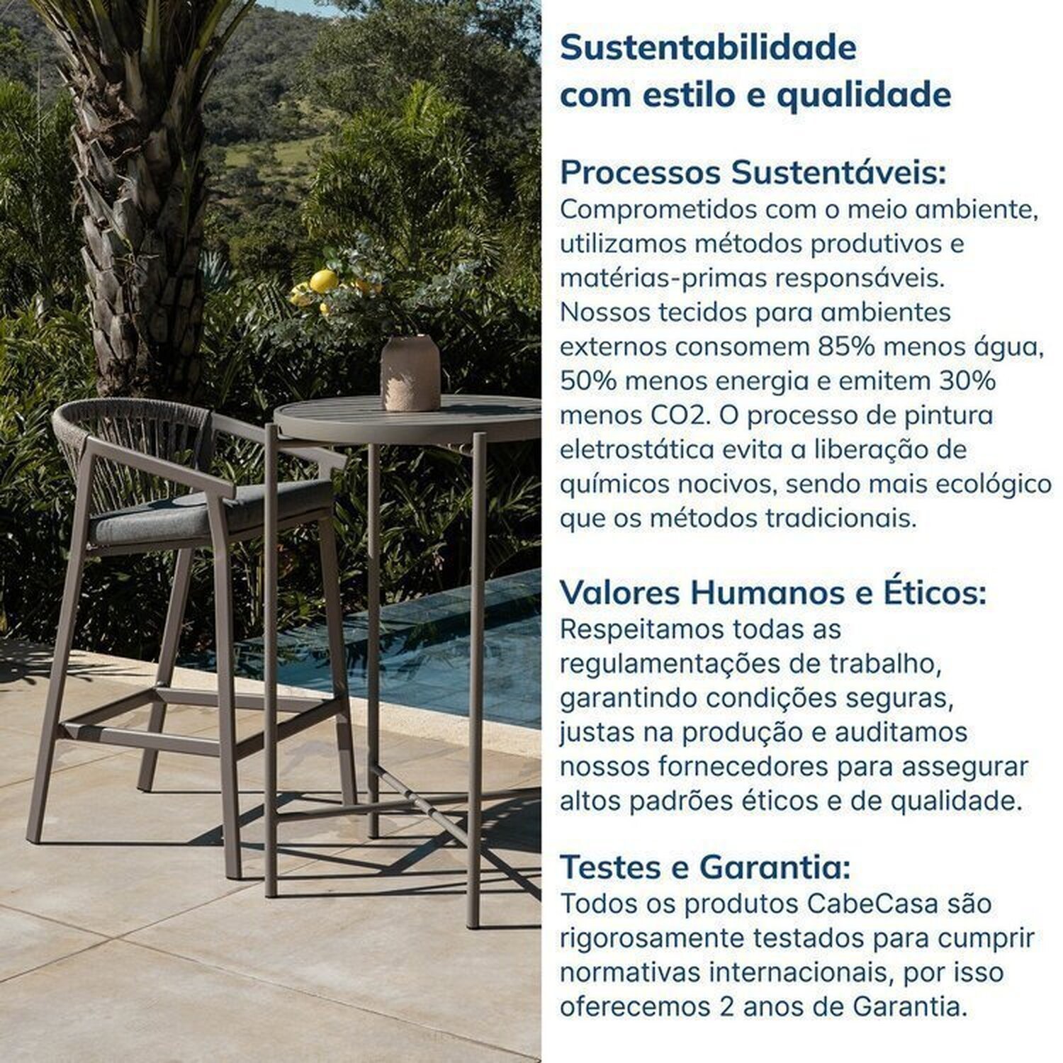 Conjunto Jardim e Varanda 1 Mesa Bistrô 2 Banquetas Refúgio Cabecasa Madeiramadeira - 9