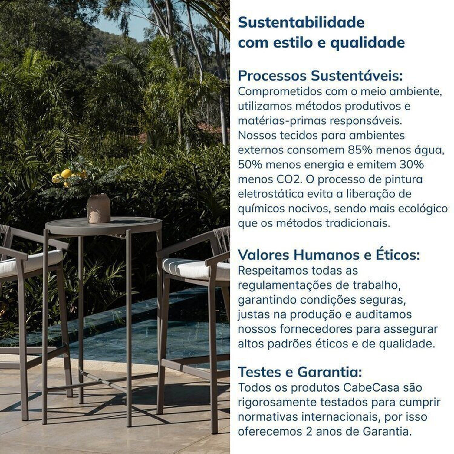 Conjunto Jardim e Varanda 1 Mesa Bistrô 2 Banquetas Refúgio Cabecasa Madeiramadeira - 9