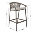 Ver imagem 2 de Conjunto Jardim e Varanda 1 Mesa Bistrô 2 Banquetas Refúgio CabeCasa MadeiraOriginals Bege/Champagne/Quaker Areia