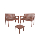 Ver imagem 1 de Dupla Banco Sofá Namoradeira e Mesa de Centro em Madeira Maciça Jardim Varanda