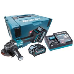 Esmerilhadeira Angular 115mm 4-1/2" Makita Ga007gm201 com 2 Baterias 40v Xgt Disco Carregador Rápido - 1