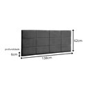 Ver imagem 3 de Painel Raissa 138 cm Suede Marrom