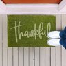 Capacho de Fibra de Coco Pvc Pintado Thankful Verde 40cm X 60cm - 2