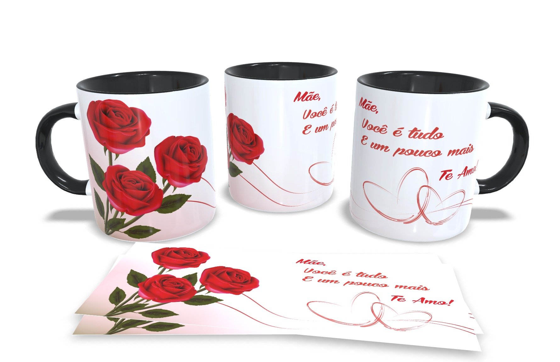 Canecas Preta Personalizadas Dia Das Mães