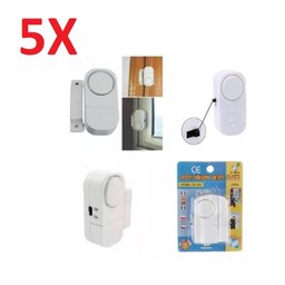 KIT 5 ALARME SENSOR MAGNETICO PORTA JANELA ANTI ROUBO SEM FIO RESIDENCIAL COMERCIAL SEGURANCA - 1 KIT 5 ALARME SENSOR MAGNETICO PORTA JANELA ANTI ROUBO SEM FIO RESIDENCIAL COMERCIAL SEGURANCA - 1