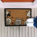 Ver imagem 2 de Capacho Fibra Coco Pvc Pintado Animais Preto 40cm X 60cm