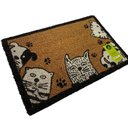 Ver imagem 3 de Capacho Fibra Coco Pvc Pintado Animais Preto 40cm X 60cm