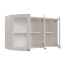 Ver imagem 3 de Armário Aéreo 3 Portas 120cm com Porta de Vidro Arizona CabeCasa MadeiraOriginals Branco