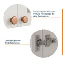 Ver imagem 4 de Armário Aéreo 3 Portas 120cm com Porta de Vidro Arizona CabeCasa MadeiraOriginals Branco