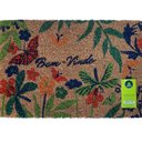 Ver imagem 1 de Capacho Fibra Coco Pvc Pintado Welcome Folhas 02 40cm X 60cm