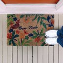 Ver imagem 2 de Capacho Fibra Coco Pvc Pintado Welcome Folhas 02 40cm X 60cm