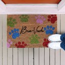 Ver imagem 2 de Capacho de Fibra de Coco Pvc Pintado Bem-vindo Patas 40cm X 60cm