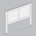 Ver imagem 6 de Cabeceira p/ Cama de Casal Queen 1,60cm Largura Madeira Maciça Pura:Branco