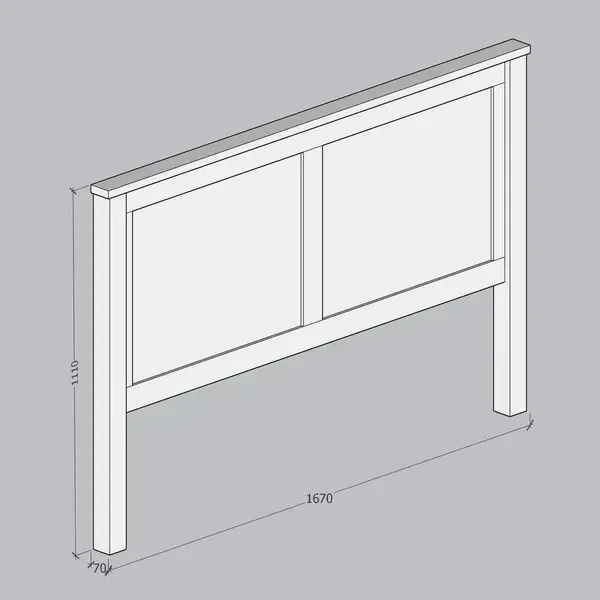 Cabeceira P/ Cama de Casal 1,60 Largura Madeira Maciça Pura:branco - 4